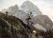 Albert Bierstadt Western_Trail_the_Rockies oil painting on canvas